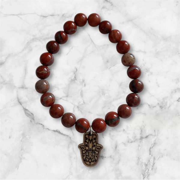 Jaspis hamsa rannekoru 18cm
